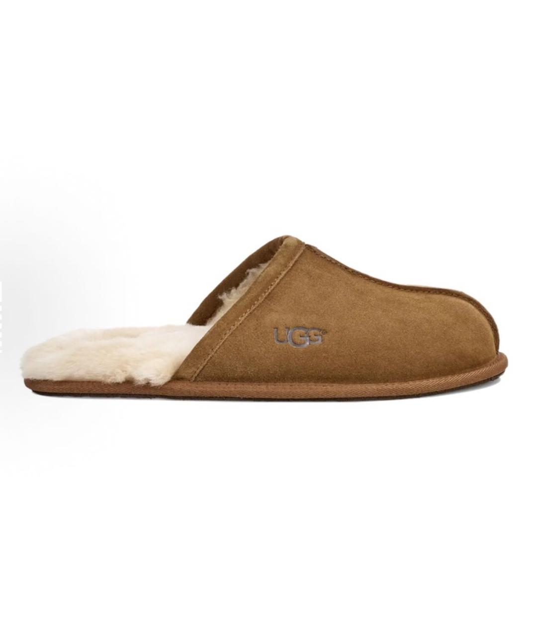UGG AUSTRALIA Коричневые замшевые шлепанцы, фото 9