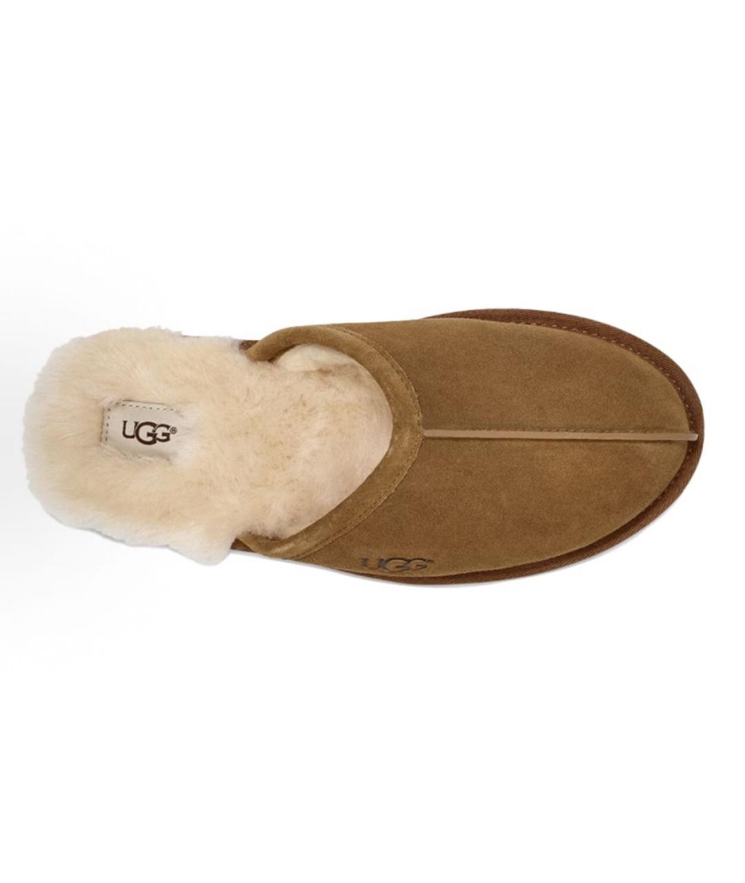 UGG AUSTRALIA Коричневые замшевые шлепанцы, фото 5