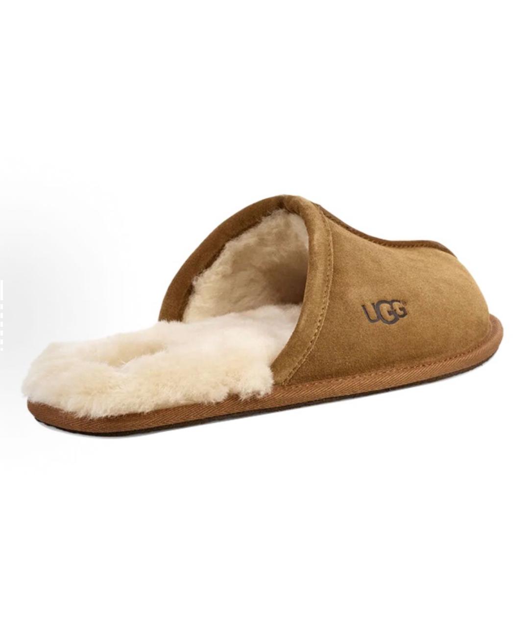UGG AUSTRALIA Коричневые замшевые шлепанцы, фото 4