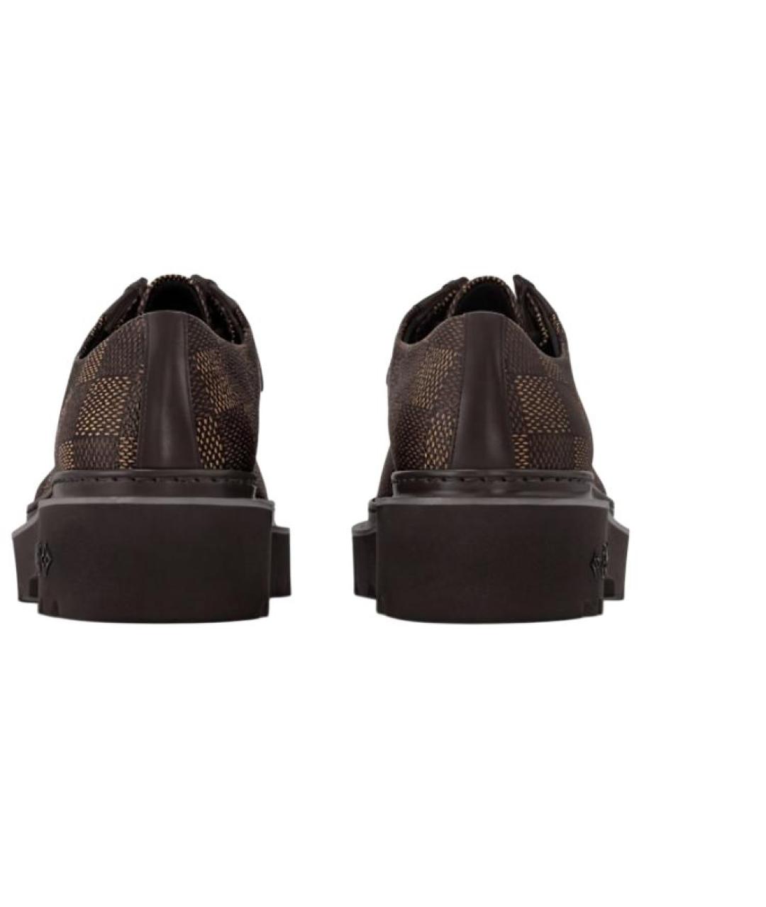 LOUIS VUITTON Коричневые кожаные низкие ботинки, фото 4