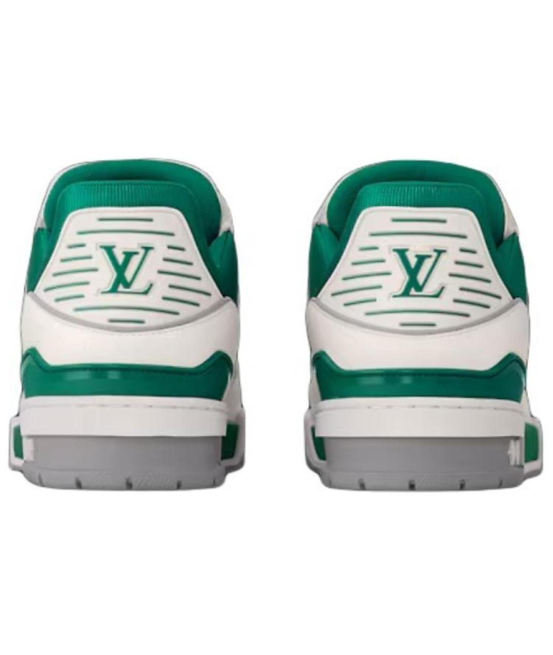 LOUIS VUITTON Зеленые кожаные кроссовки, фото 5