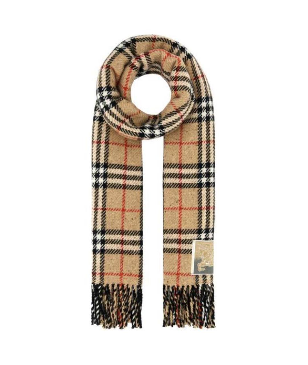 BURBERRY Бежевый кашемировый шарф, фото 3