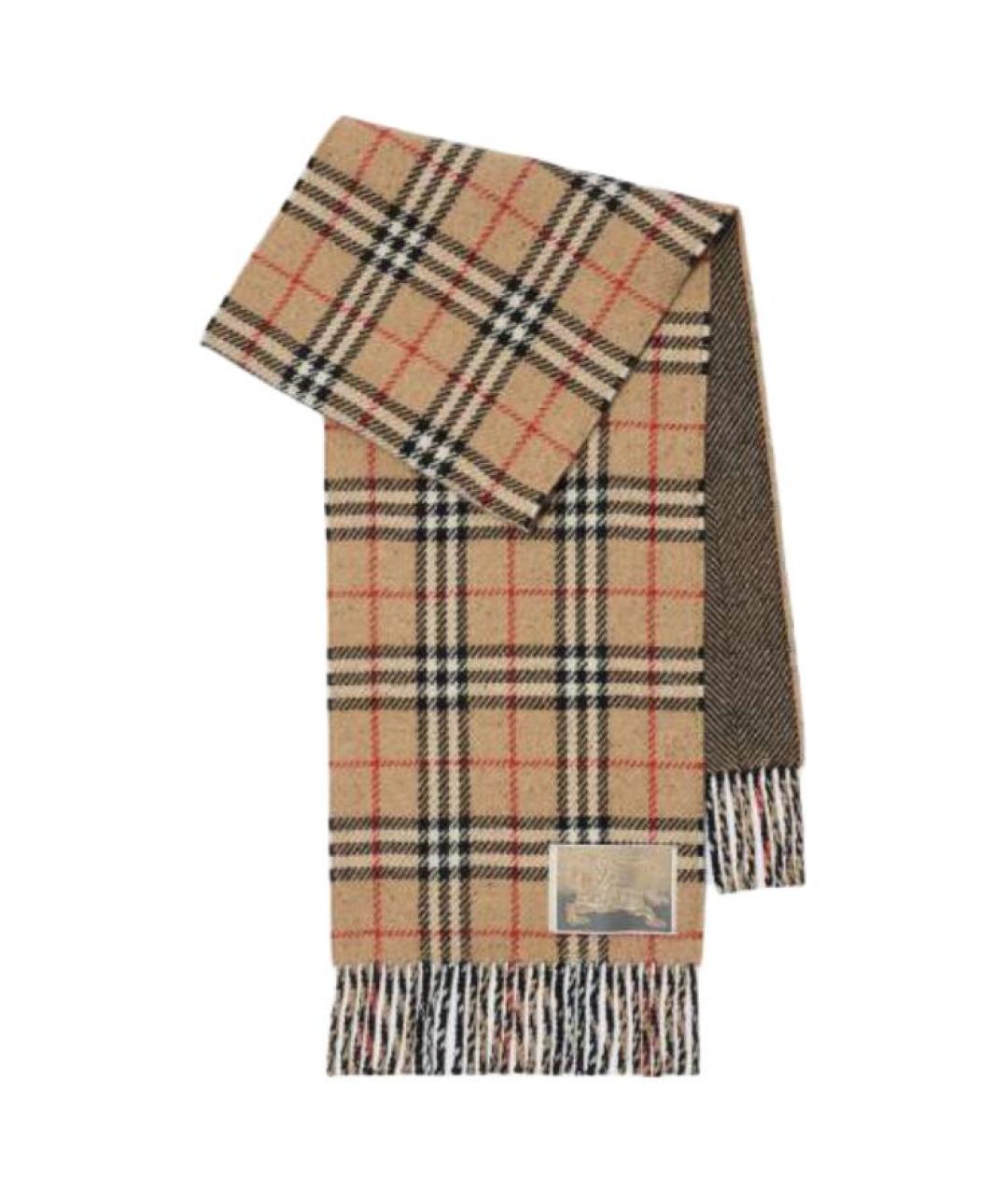 BURBERRY Бежевый кашемировый шарф, фото 1