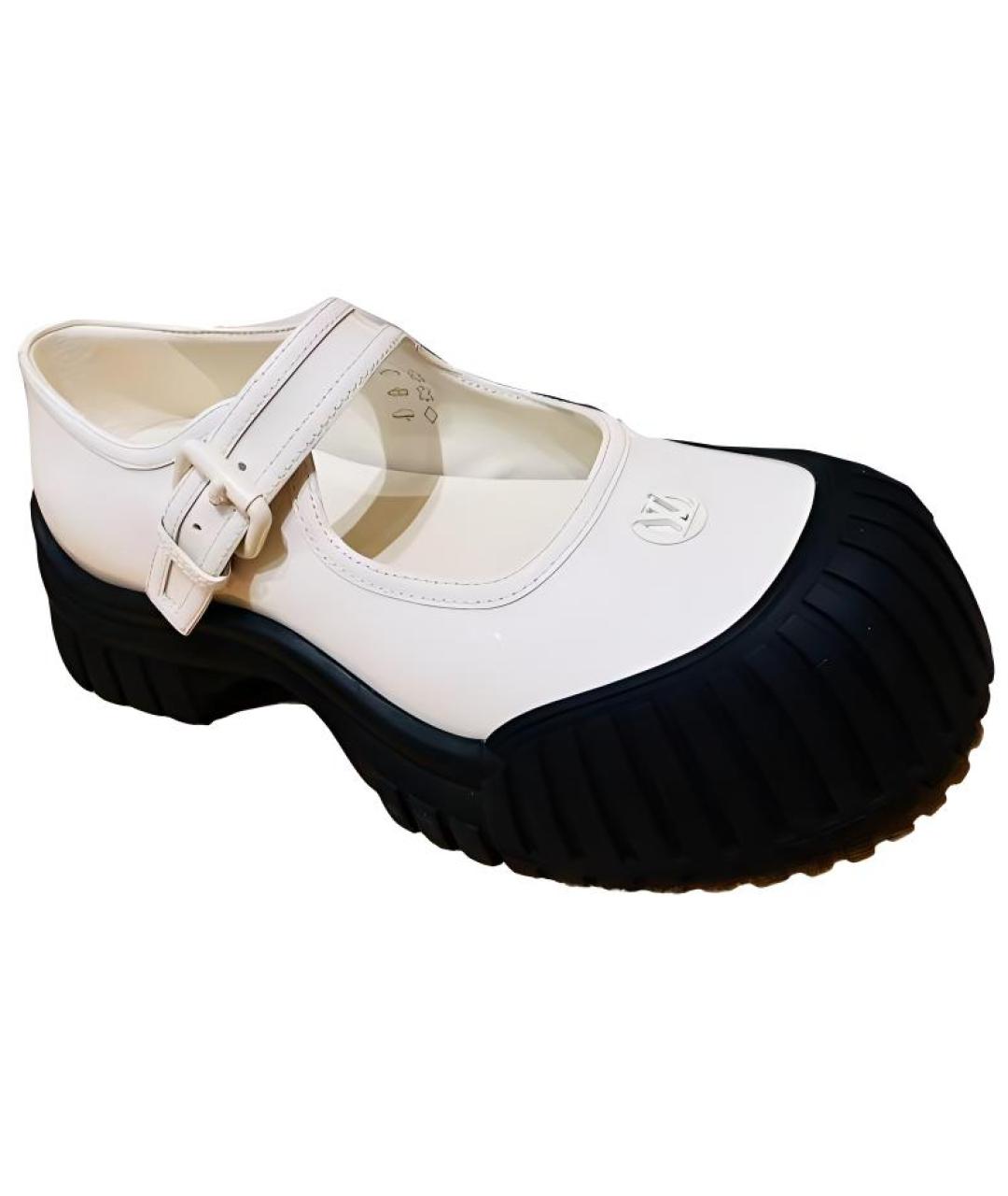 LOUIS VUITTON Белые кожаные туфли, фото 3