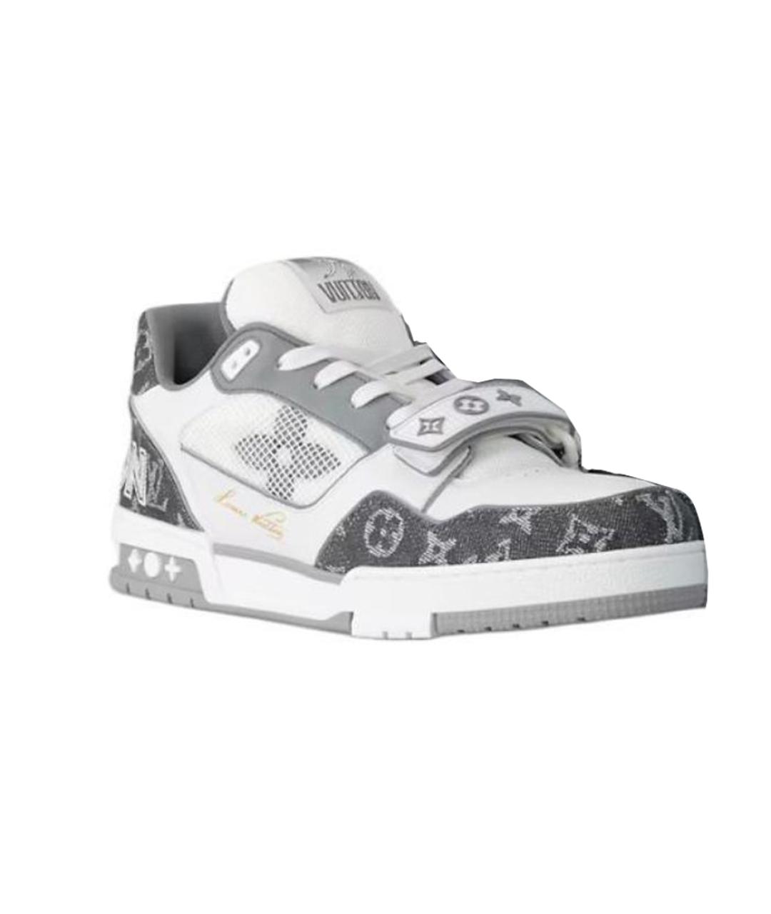 LOUIS VUITTON Белые кожаные низкие кроссовки / кеды, фото 1