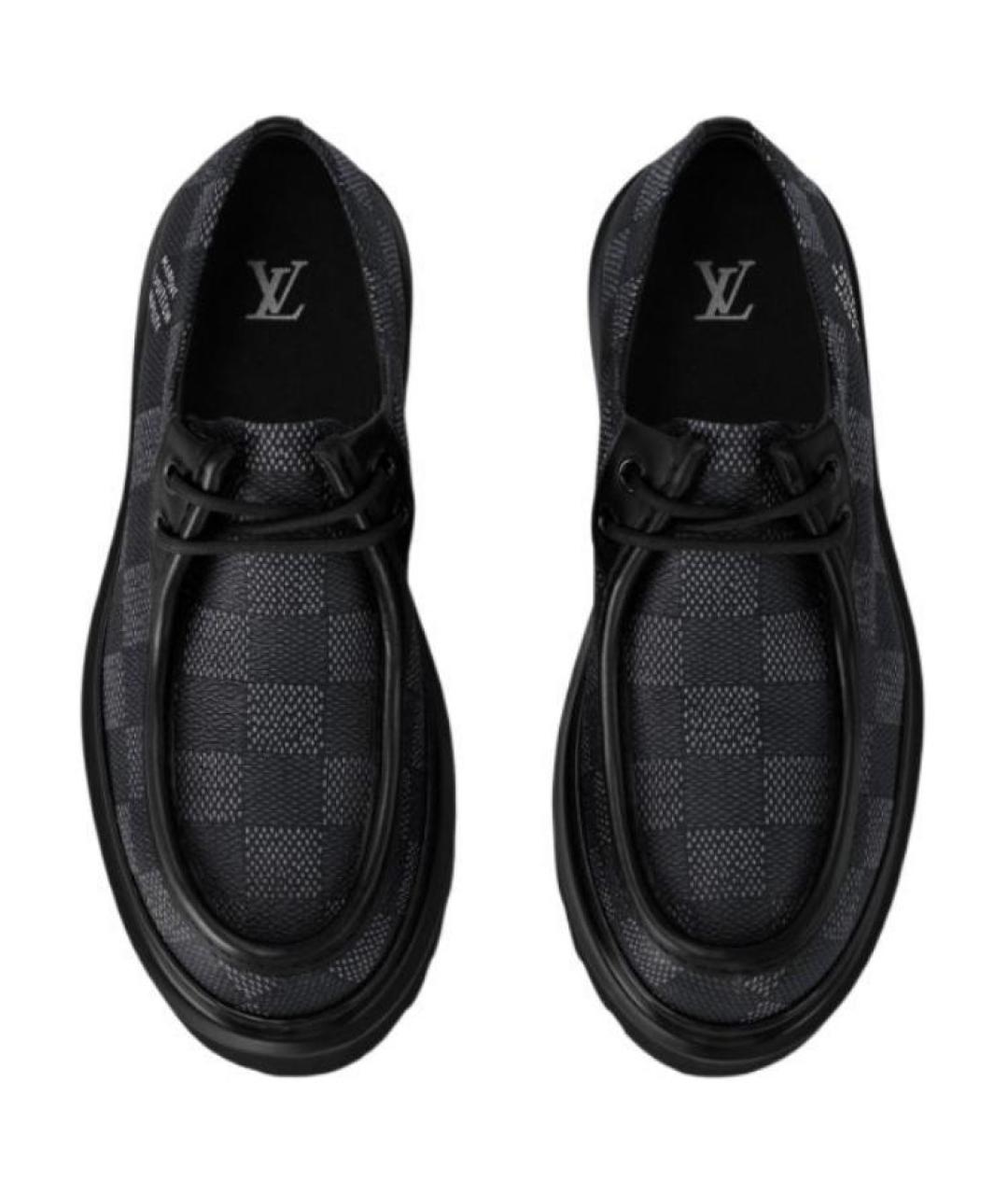LOUIS VUITTON Черные кожаные лоферы, фото 3