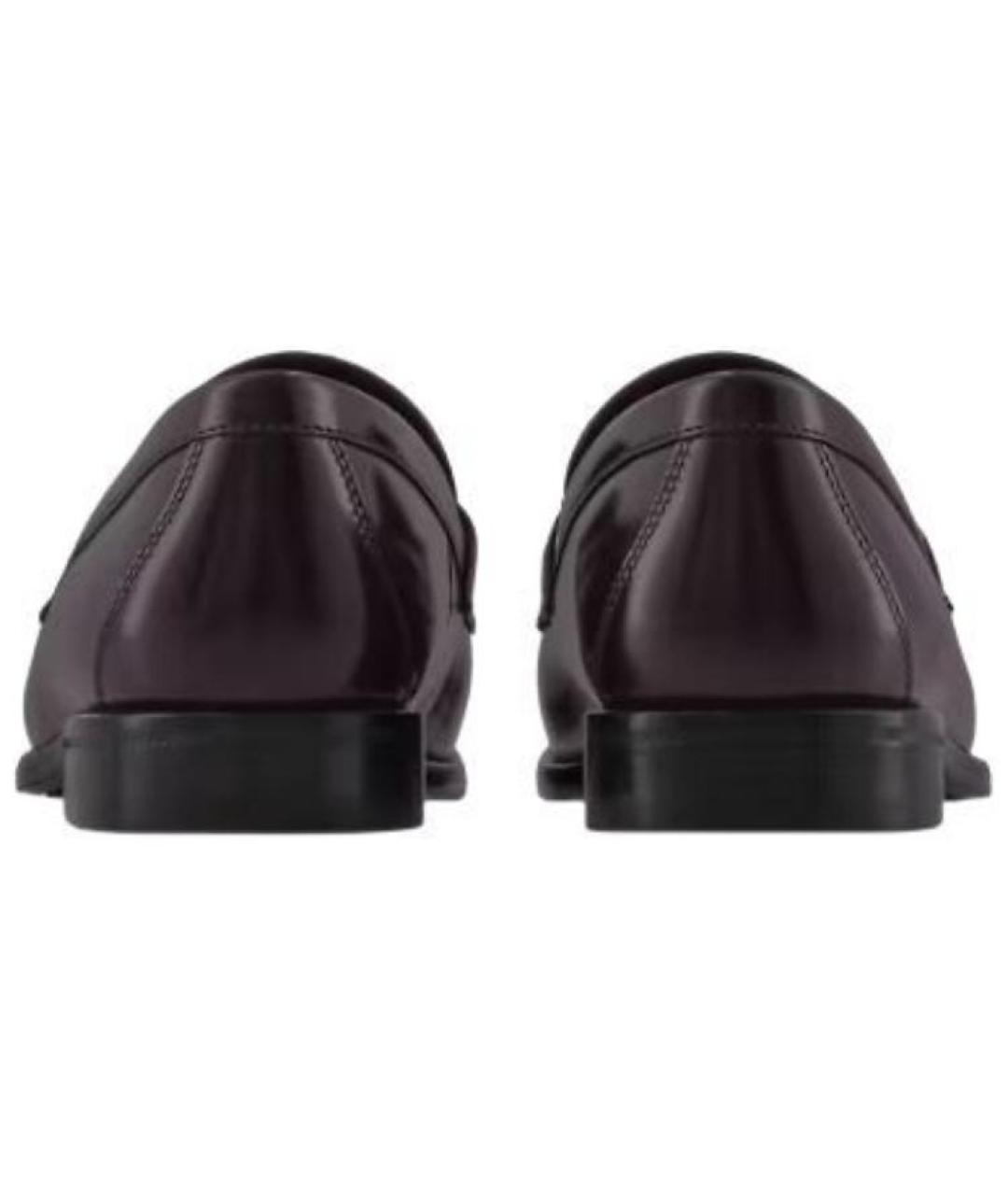 LOUIS VUITTON Бордовые кожаные лоферы, фото 5