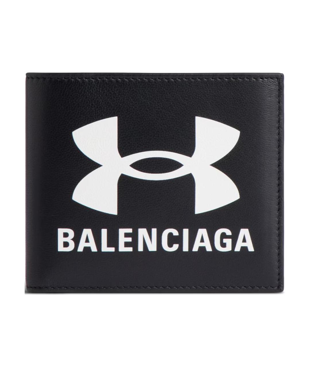 BALENCIAGA Черный кожаный кошелек, фото 1