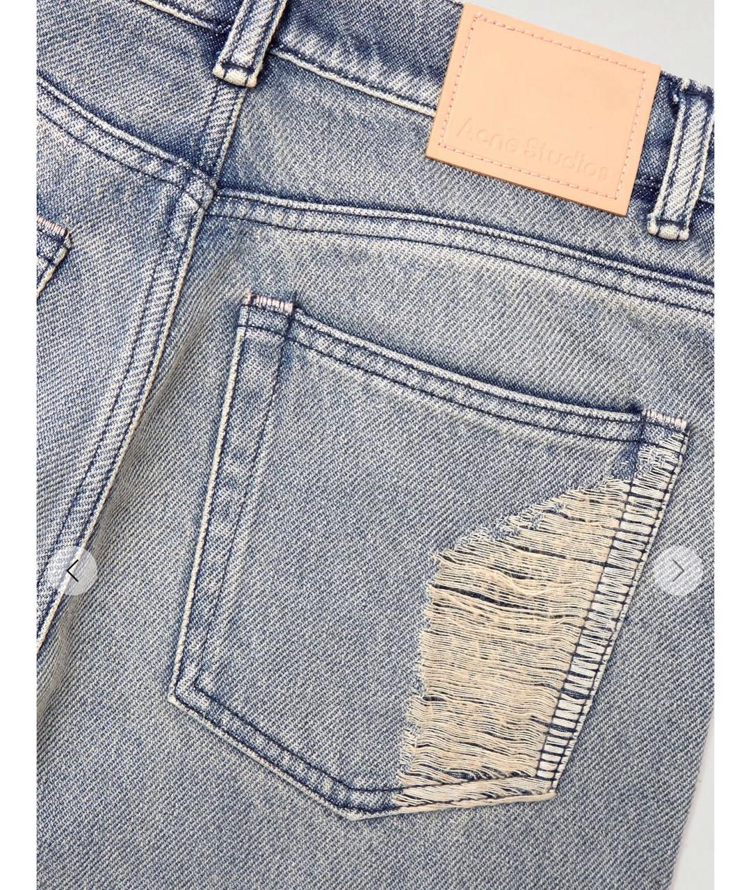 ACNE STUDIOS Голубые хлопковые джинсы клеш, фото 4