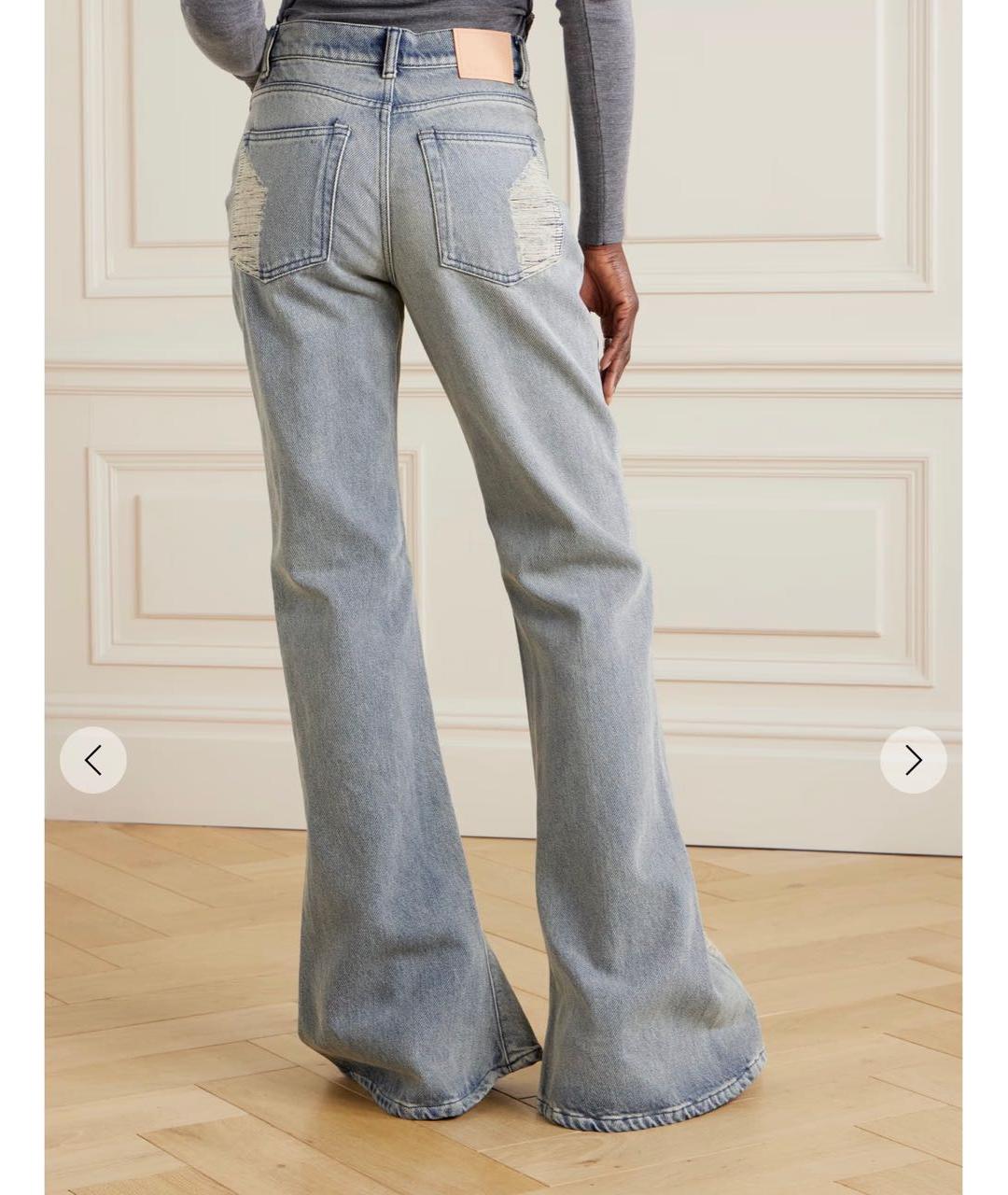 ACNE STUDIOS Голубые хлопковые джинсы клеш, фото 2