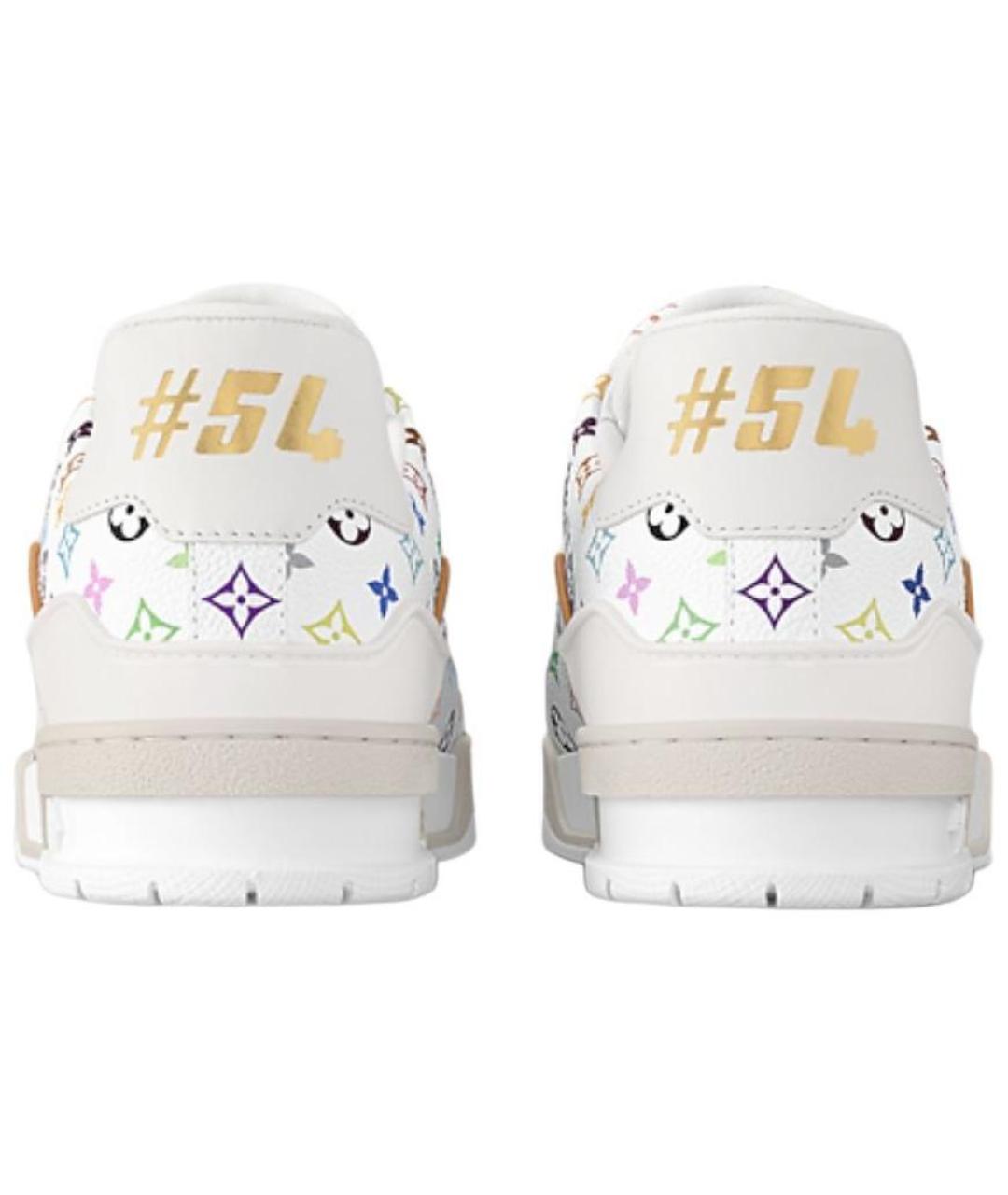 LOUIS VUITTON Белые кожаные кроссовки, фото 5