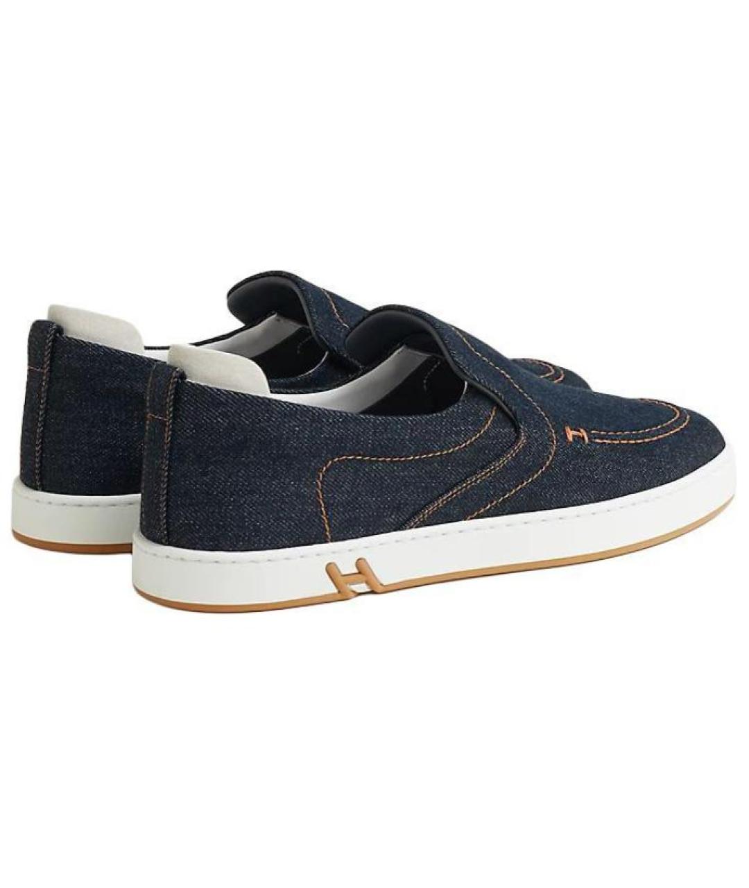 HERMES Синие слипоны, фото 4