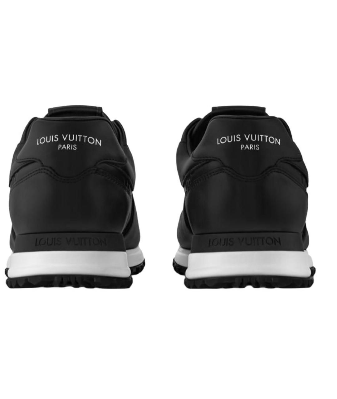 LOUIS VUITTON Черные кожаные низкие кроссовки / кеды, фото 4