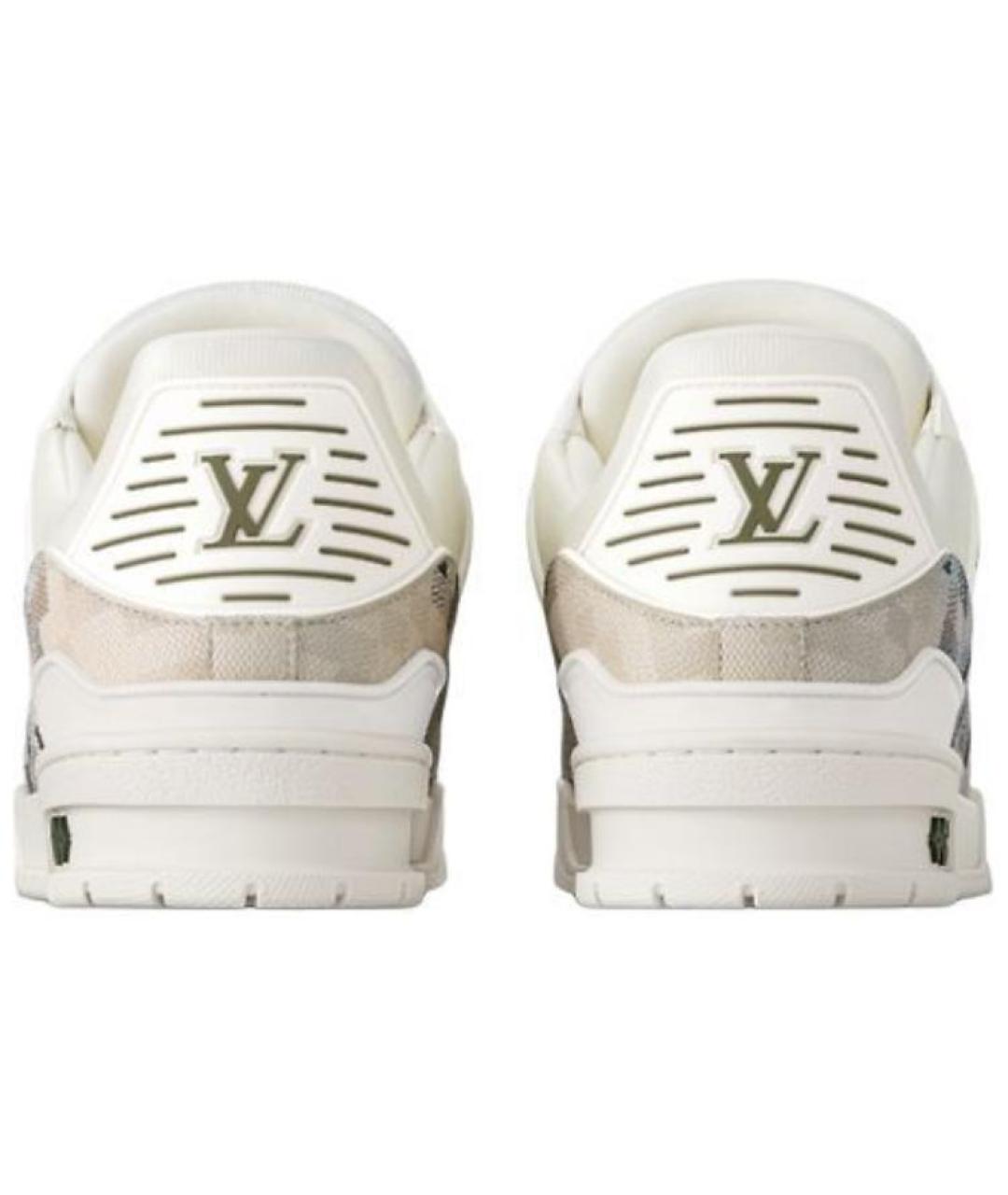 LOUIS VUITTON Бежевые кожаные кроссовки, фото 4
