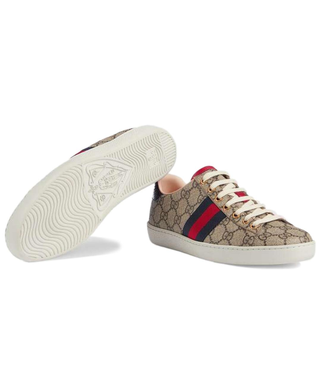 GUCCI Бежевые кроссовки, фото 4