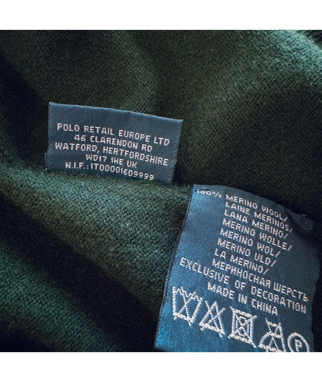 POLO RALPH LAUREN Зеленый шерстяной джемпер / свитер, фото 7
