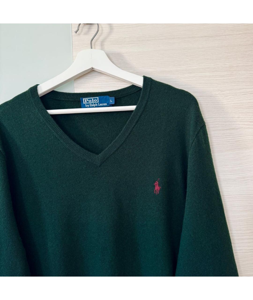 POLO RALPH LAUREN Зеленый шерстяной джемпер / свитер, фото 4