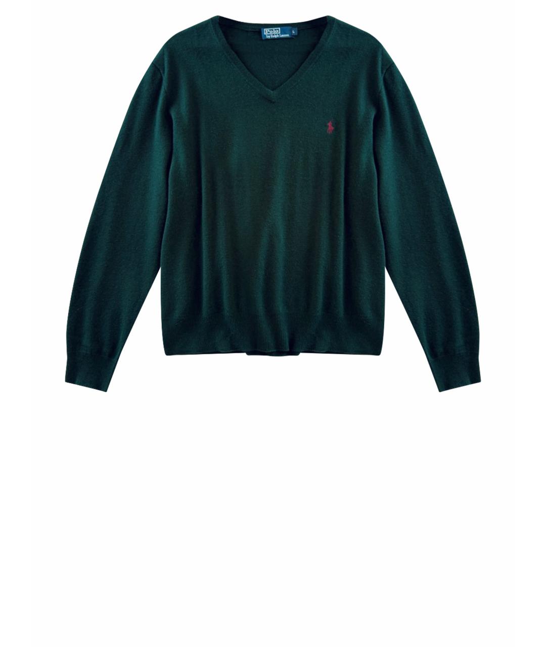 POLO RALPH LAUREN Зеленый шерстяной джемпер / свитер, фото 1