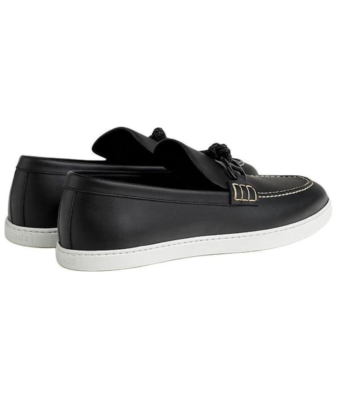 HERMES Черные лоферы, фото 4