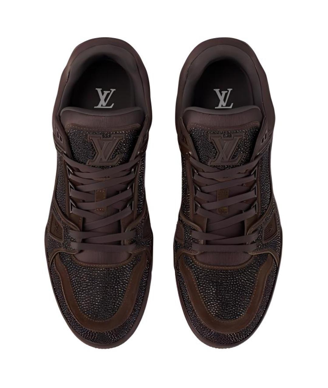 LOUIS VUITTON Кожаные низкие кроссовки / кеды, фото 4