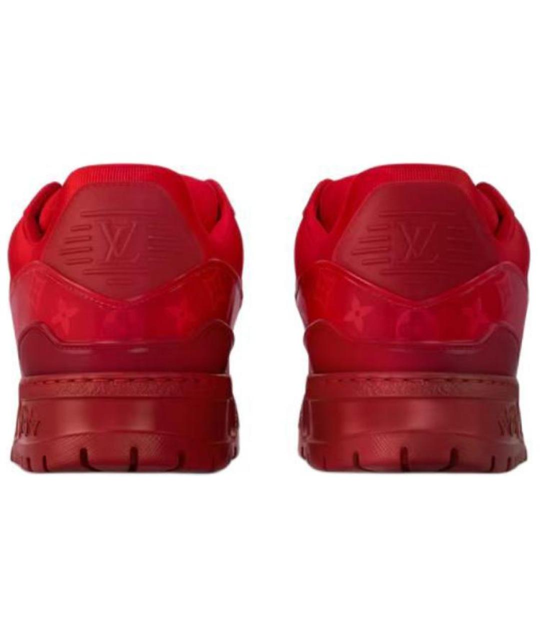 LOUIS VUITTON Красные синтетические низкие кроссовки / кеды, фото 4
