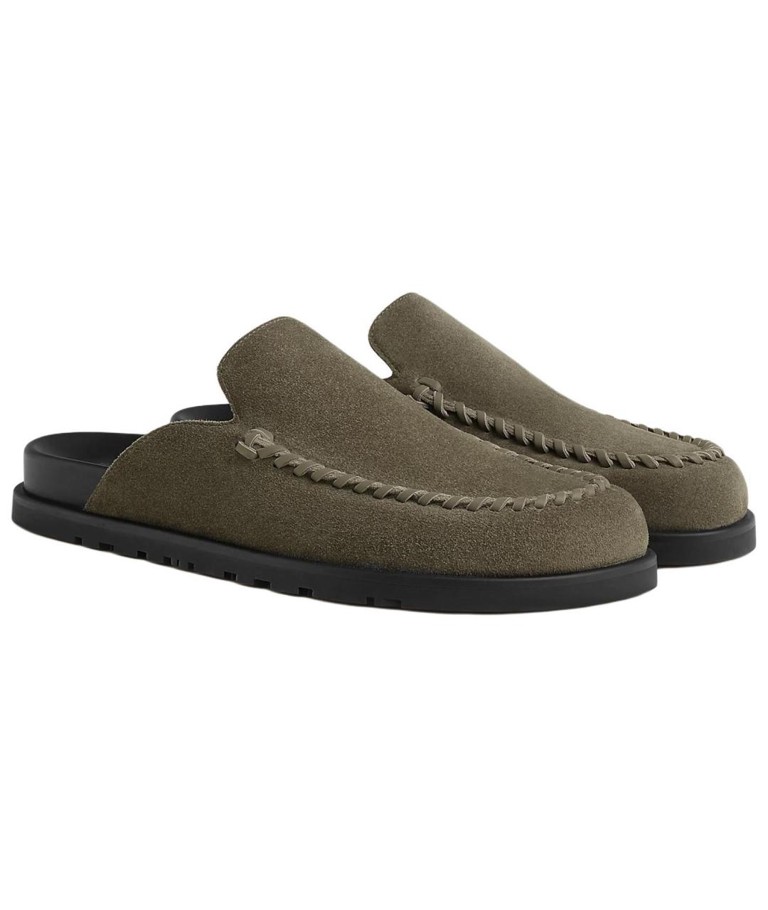 HERMES Серые слипоны, фото 3