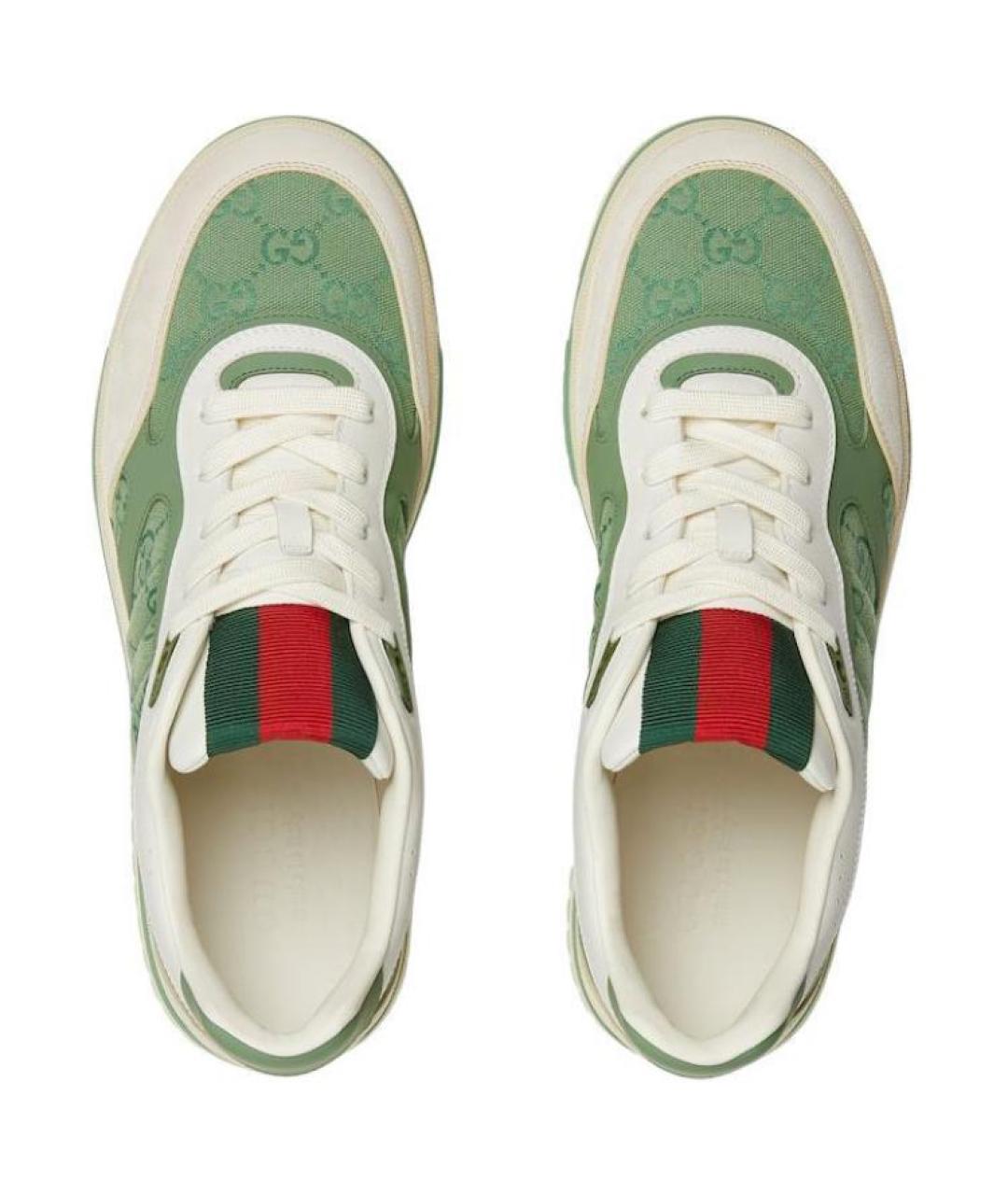 GUCCI Салатовые низкие кроссовки / кеды, фото 4