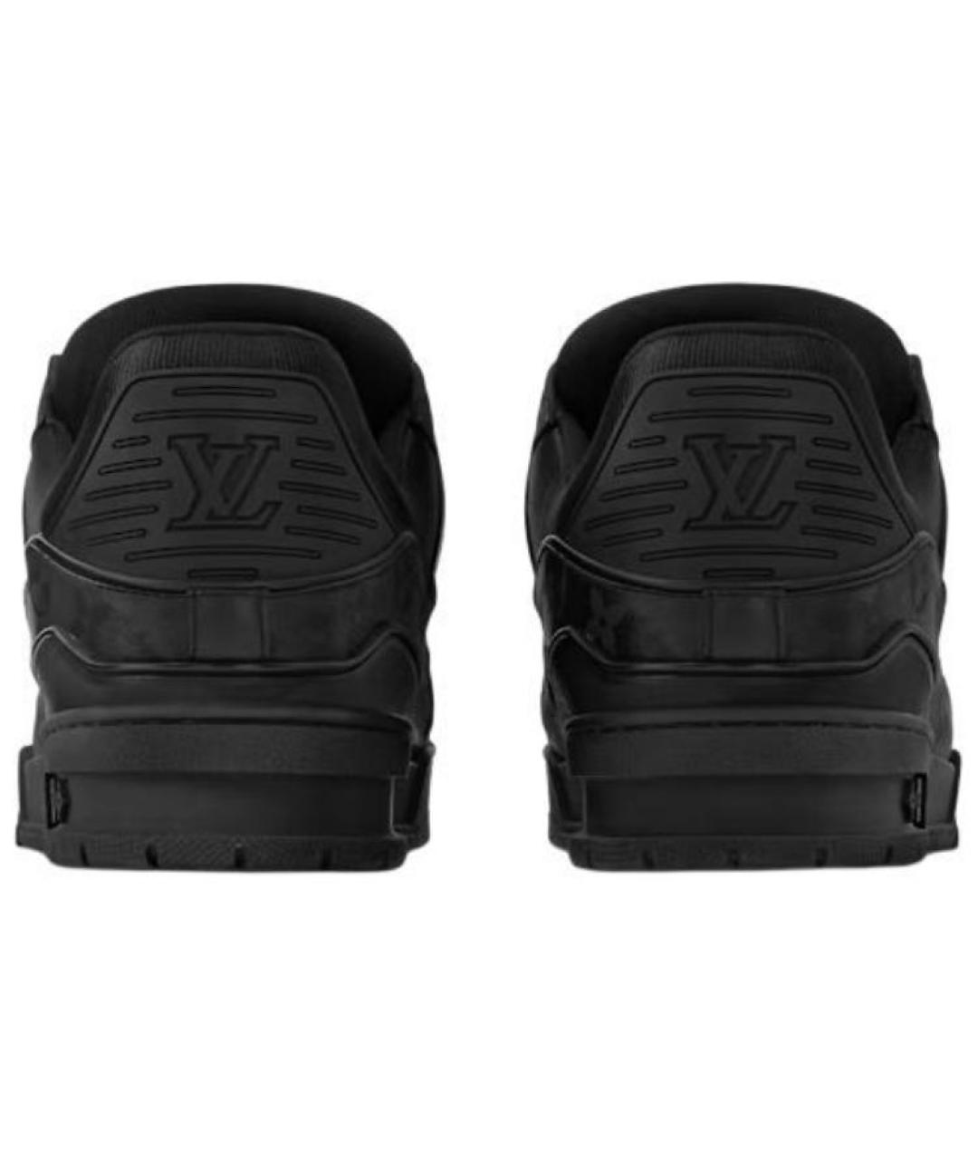 LOUIS VUITTON Черные кожаные низкие кроссовки / кеды, фото 5