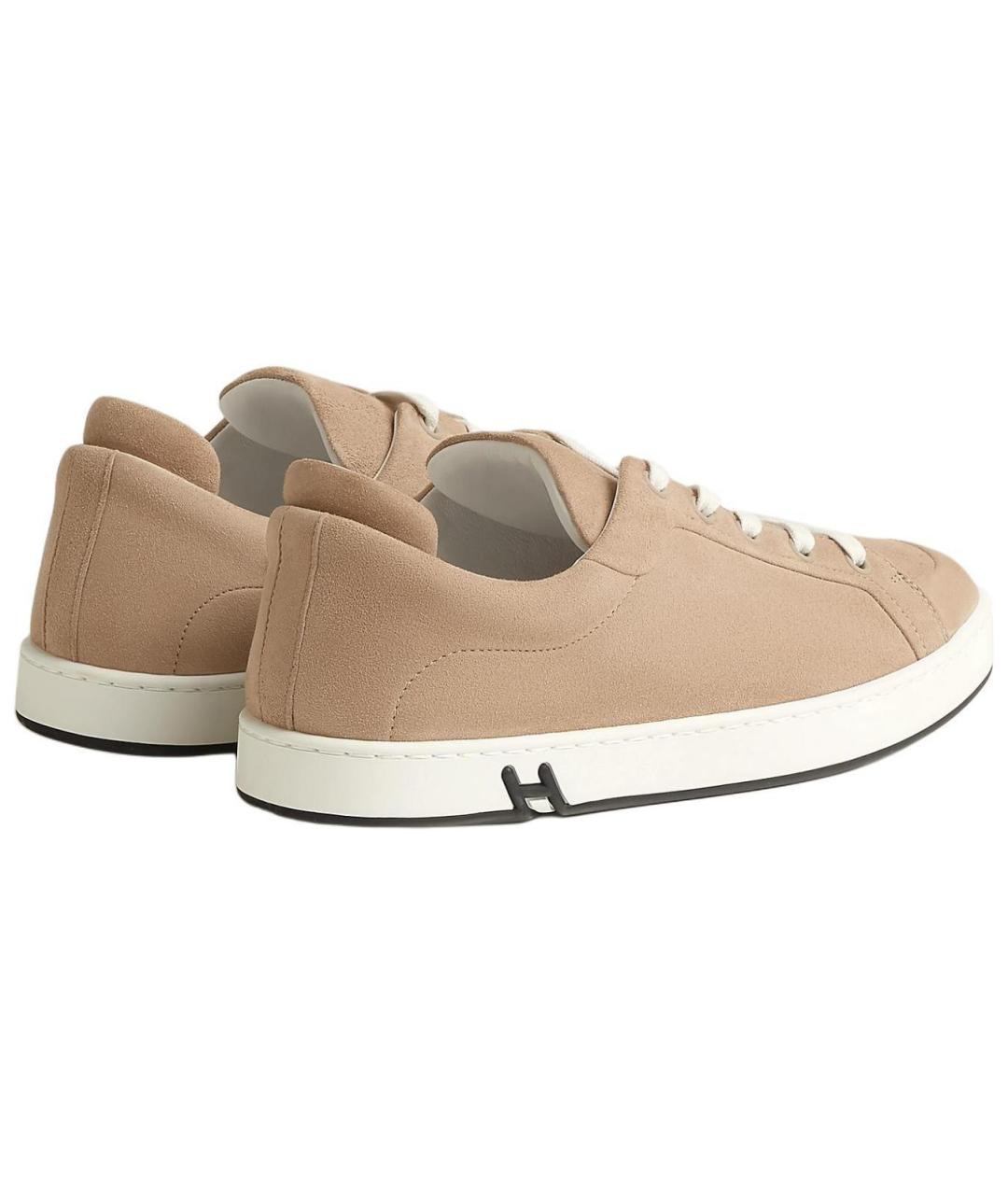 HERMES Бежевые кроссовки, фото 3