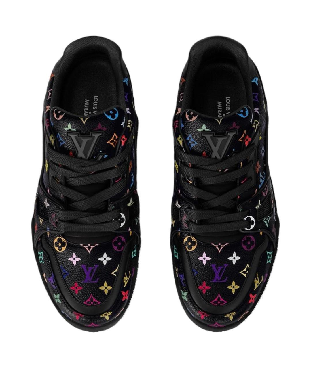 LOUIS VUITTON Черные кожаные кроссовки, фото 5