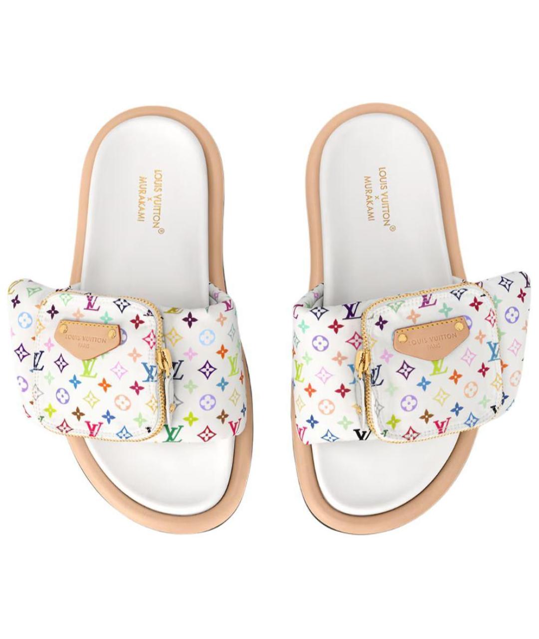 LOUIS VUITTON Белые шлепанцы, фото 4