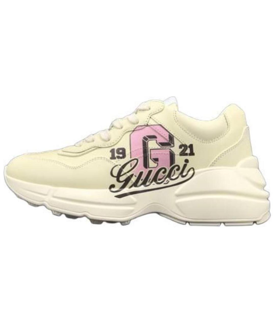 GUCCI Бежевые кроссовки, фото 7