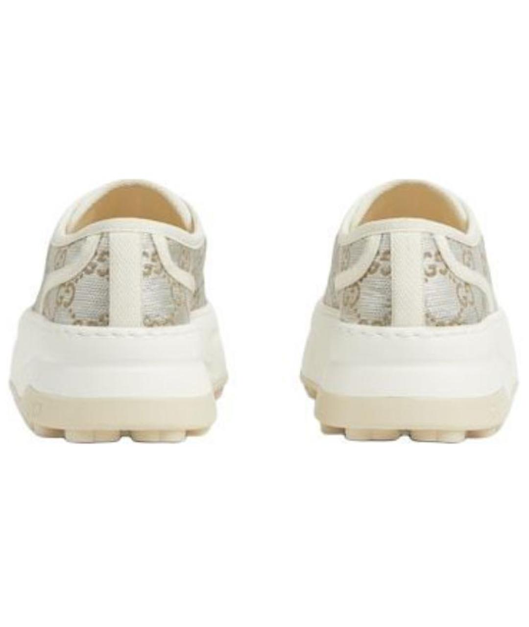 GUCCI Серебряные кеды, фото 5