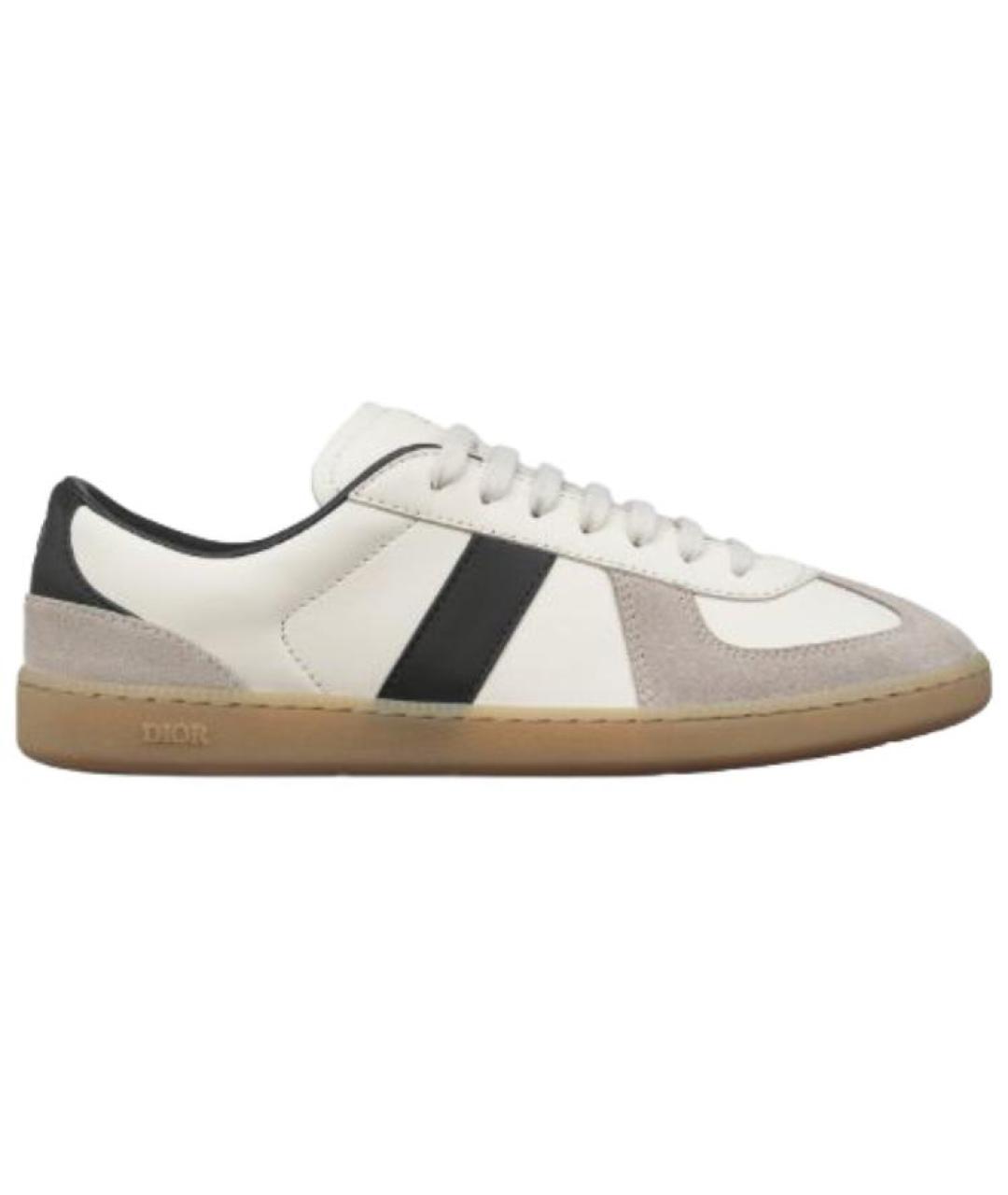 CHRISTIAN DIOR Белые кожаные низкие кроссовки / кеды, фото 1