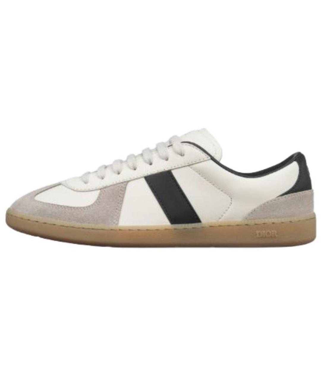 CHRISTIAN DIOR Белые кожаные низкие кроссовки / кеды, фото 2