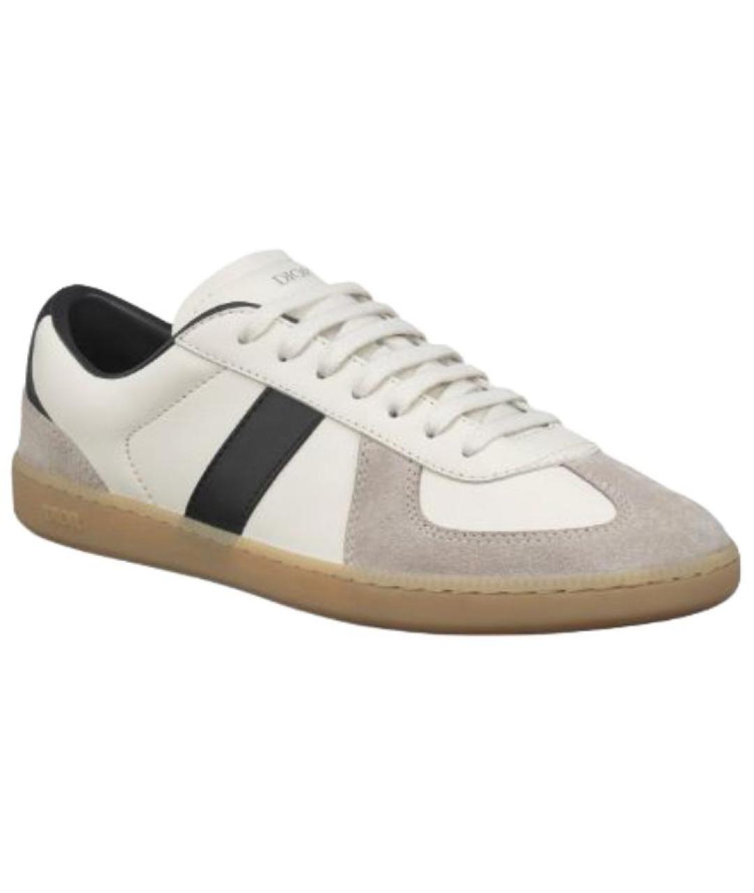 CHRISTIAN DIOR Белые кожаные низкие кроссовки / кеды, фото 3