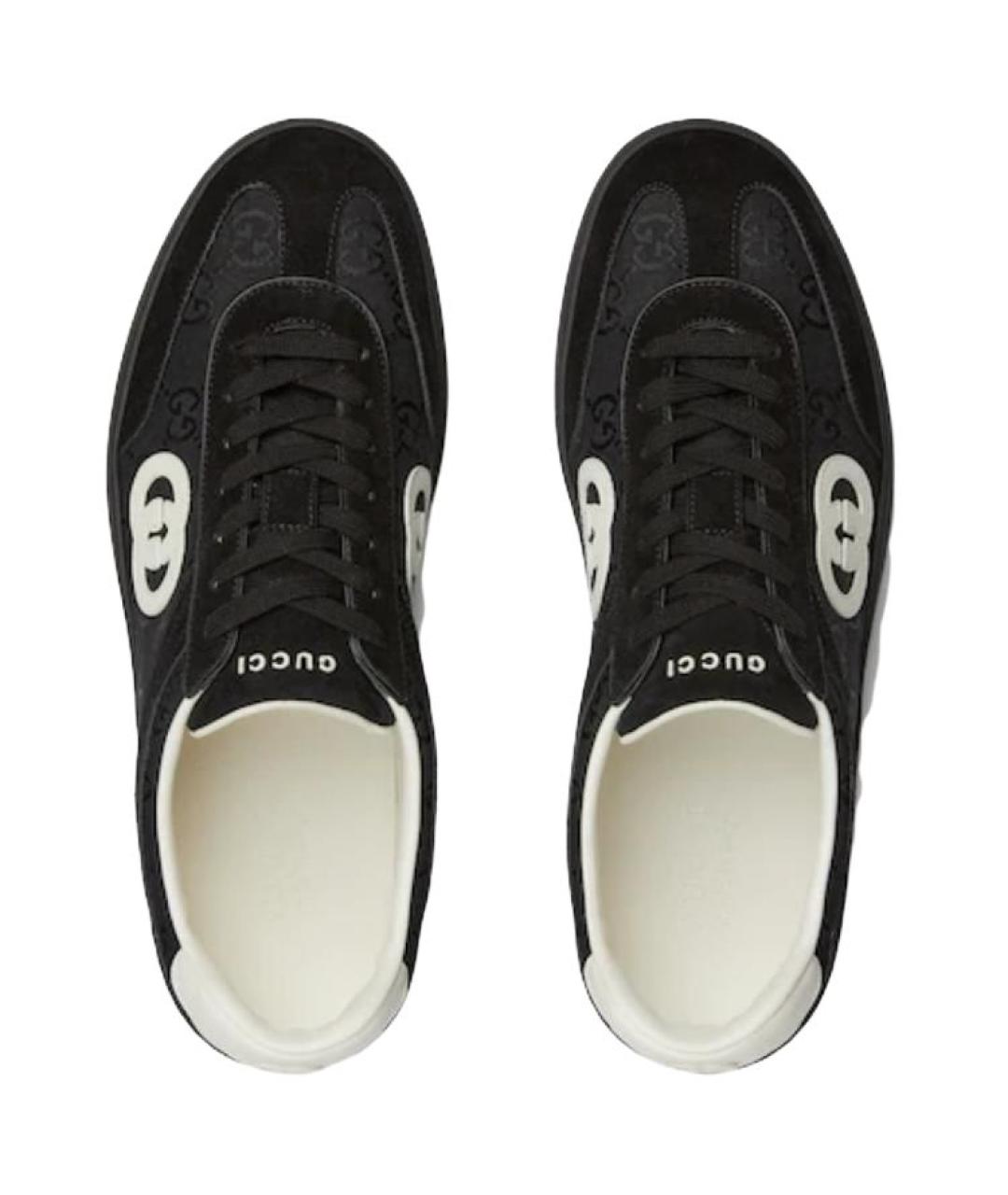 GUCCI Черные низкие кроссовки / кеды, фото 4