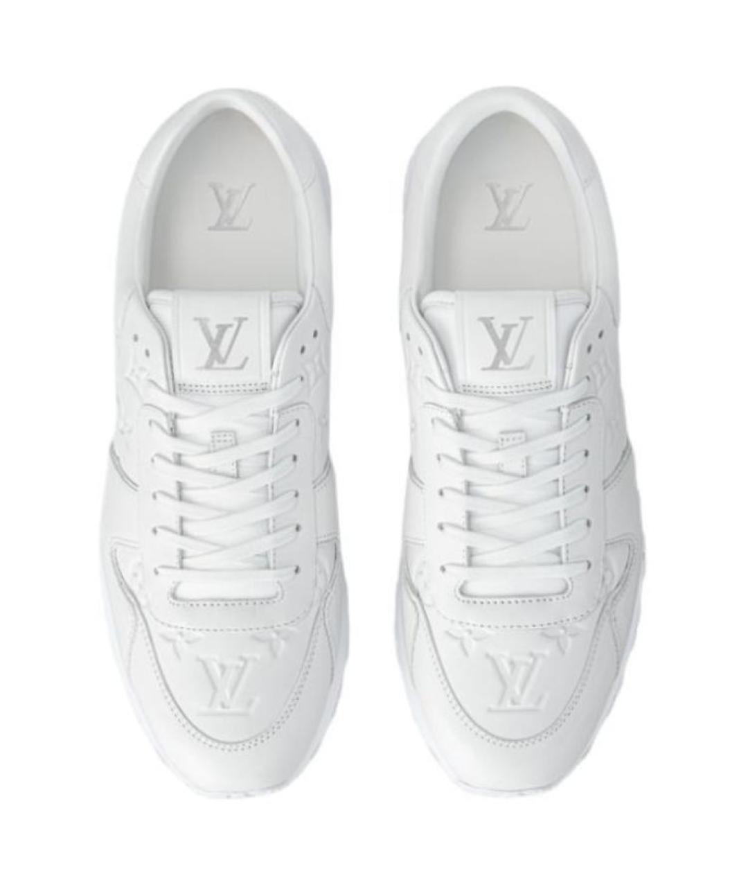 LOUIS VUITTON Белые кожаные низкие кроссовки / кеды, фото 5