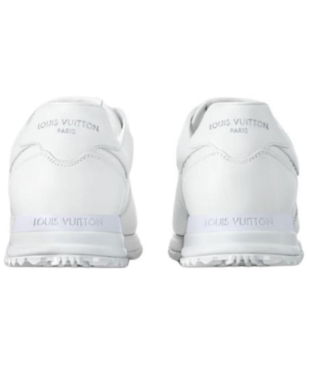 LOUIS VUITTON Белые кожаные низкие кроссовки / кеды, фото 4
