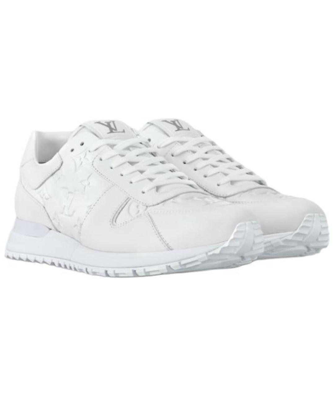 LOUIS VUITTON Белые кожаные низкие кроссовки / кеды, фото 3