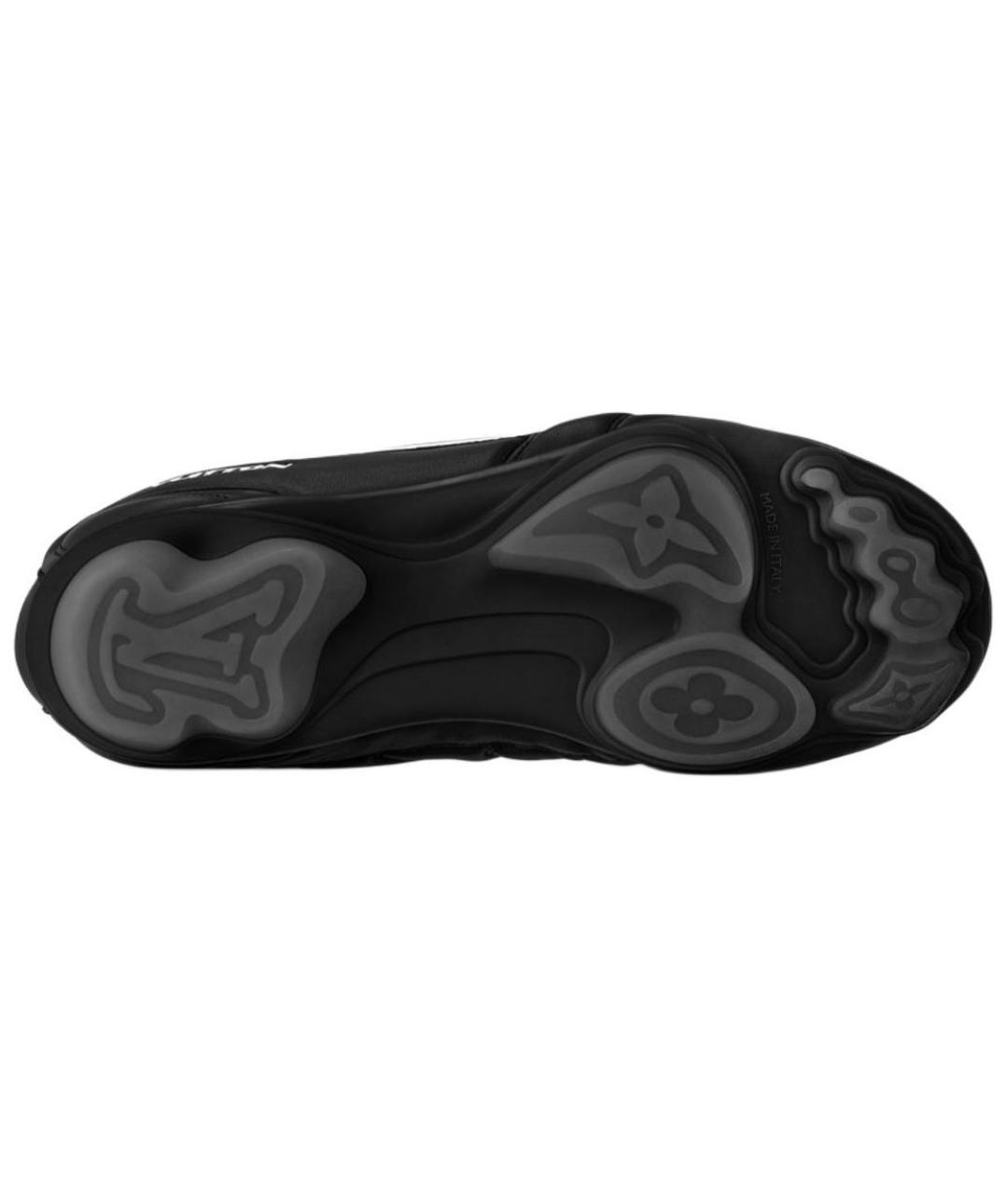 LOUIS VUITTON Черные кожаные низкие кроссовки / кеды, фото 6