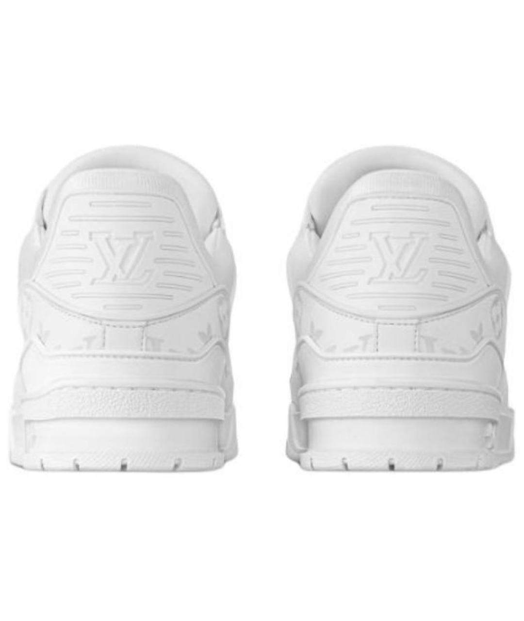 LOUIS VUITTON Белые кожаные низкие кроссовки / кеды, фото 3