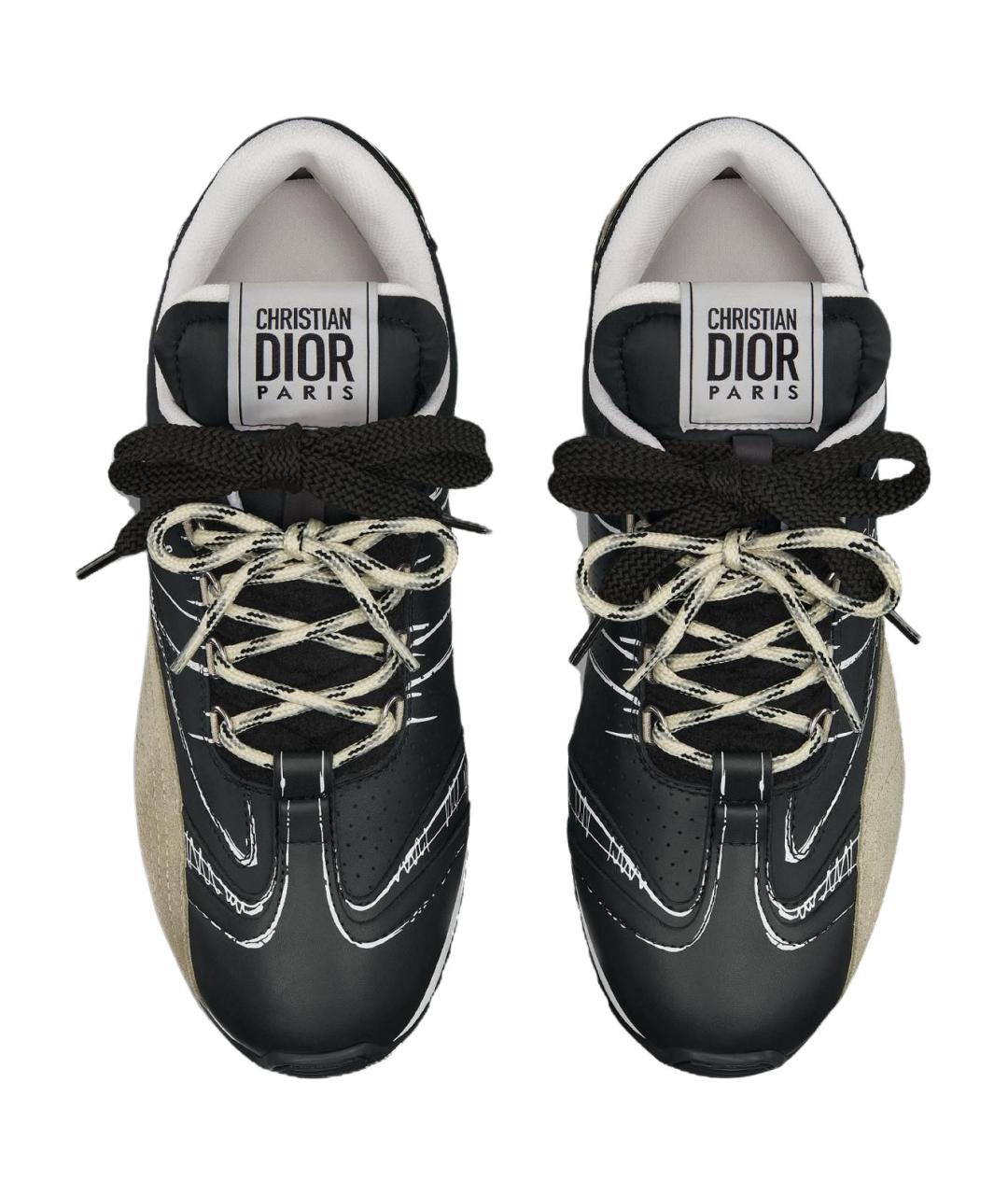 CHRISTIAN DIOR Черные кожаные кроссовки, фото 4