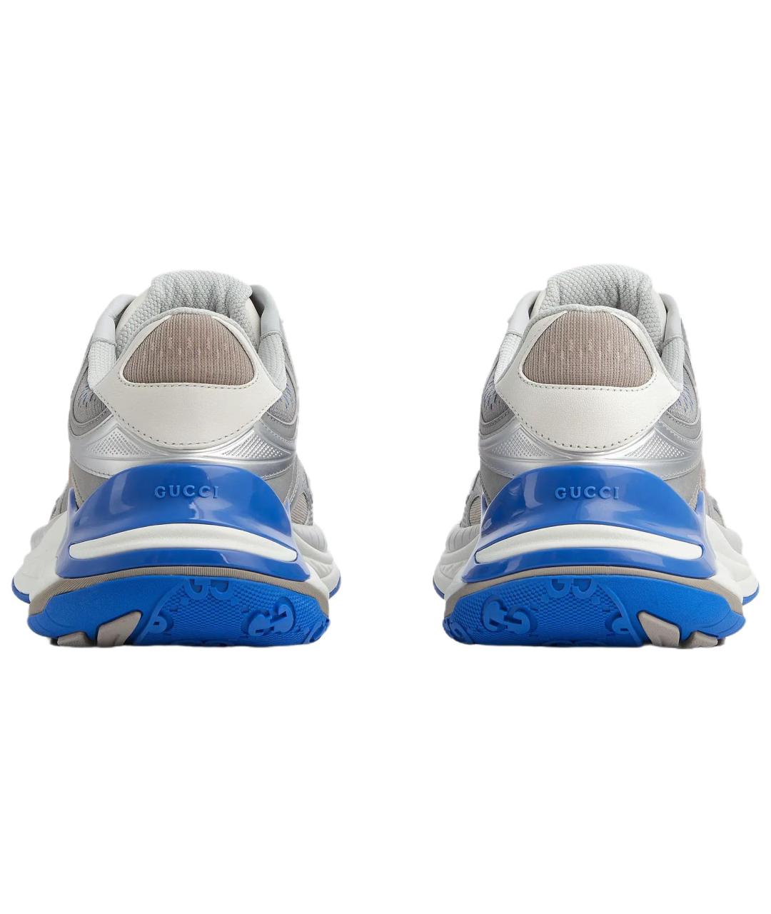 GUCCI Серебряные низкие кроссовки / кеды, фото 4