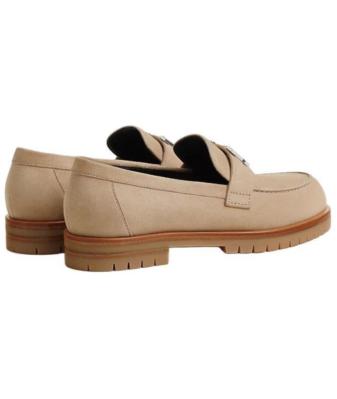 HERMES Коричневые лоферы, фото 4