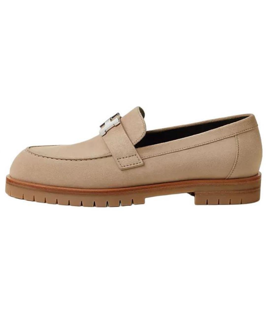 HERMES Коричневые лоферы, фото 2