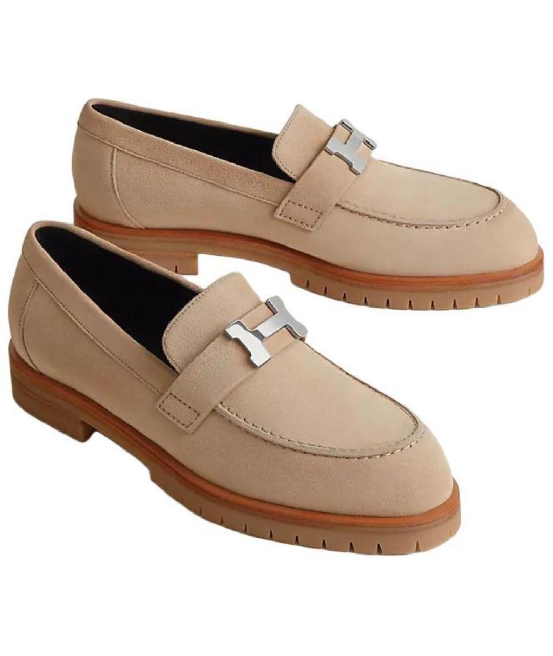 HERMES Коричневые лоферы, фото 3