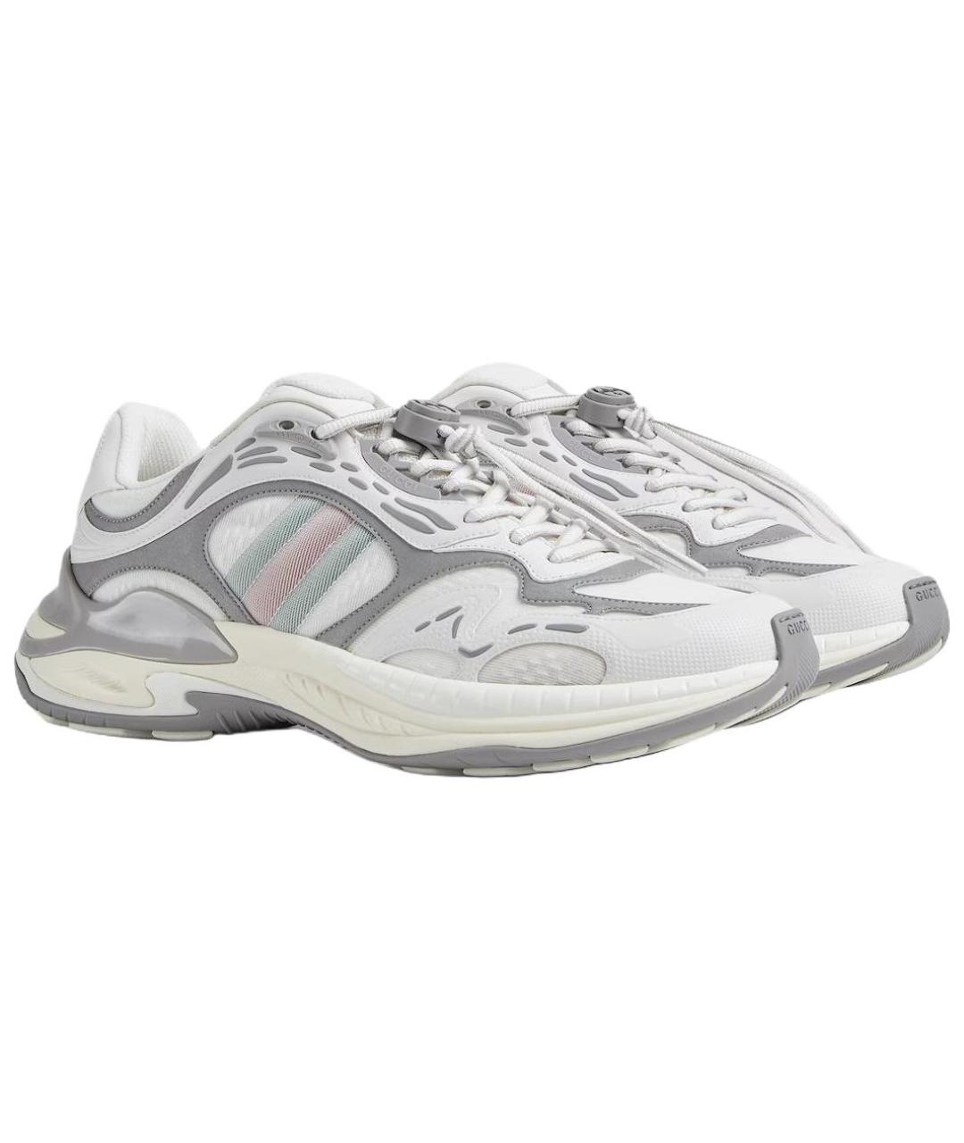 GUCCI Серые низкие кроссовки / кеды, фото 3