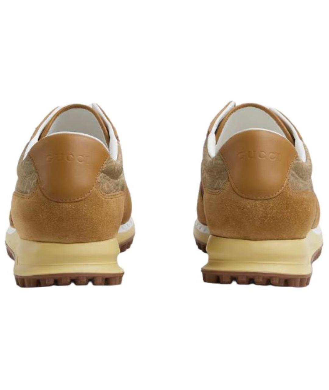 GUCCI Коричневые низкие кроссовки / кеды, фото 5