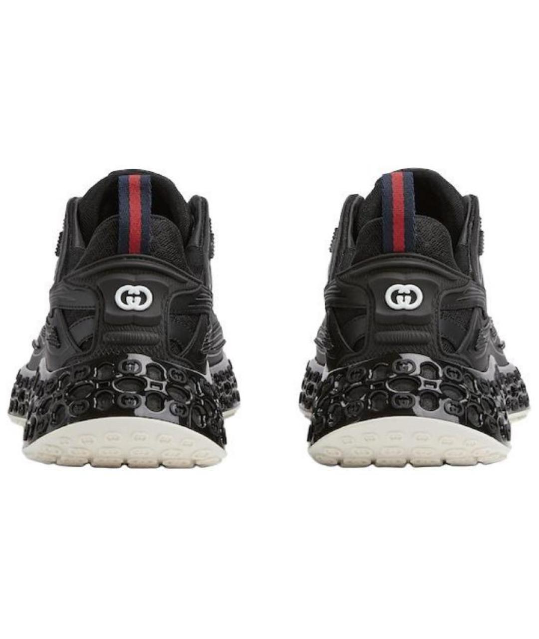 GUCCI Черные низкие кроссовки / кеды, фото 4